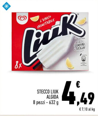 Conad STECCO LIUK ALGIDA 8 pezzi - 632 g offerta