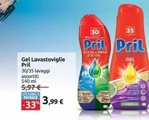 Carrefour Iper Pril gel lavastoviglie offerta