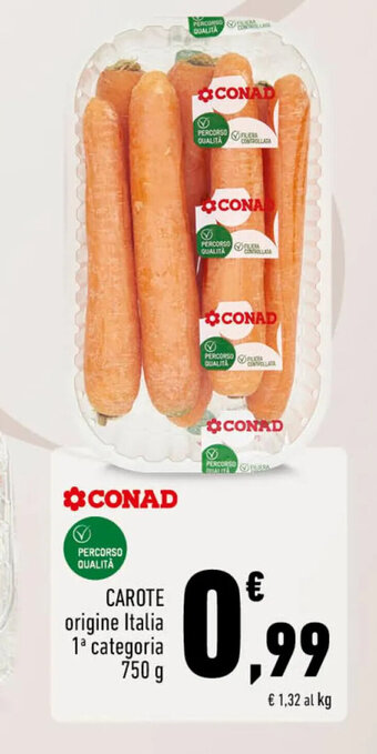 Conad CAROTE 750 g offerta