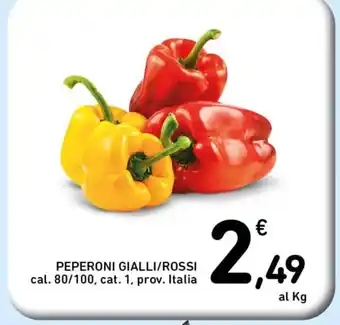Spazio Conad PEPERONI GIALLI/ROSSI cal. 80/100, cat. 1, prov. Italia offerta