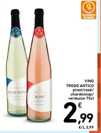 Spazio Conad VINO TRODO ANTICO pinot/rose/ chardonnay/ verduzzo 75cl offerta