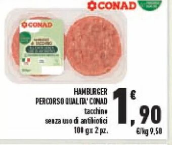 Conad HAMBURGER PERCORSO QUALITA' CONAD offerta