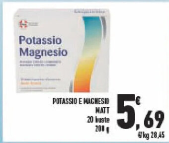 Conad POTASSIO E MAGNESIO Matt 200 g offerta