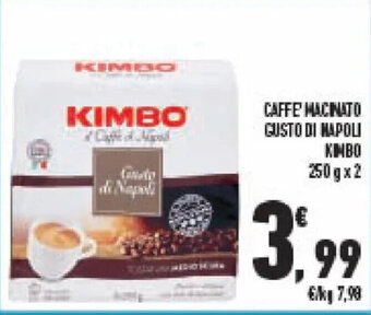 Conad CAFFE MACINATO GUSTO DI NAPOLI KIMBO 250 g x 2 offerta