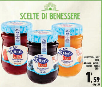 Conad CONFETTURA LIGHT HERO 280 g offerta