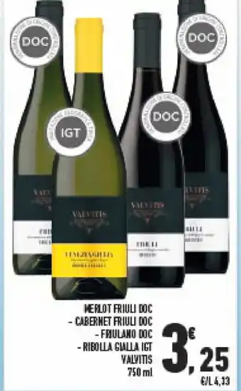 Conad MERLOT FRIULI DOC · CABERNET FRIULI DOC offerta