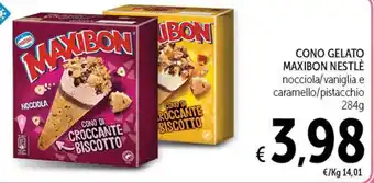 Spazio Conad CONO GELATO MAXIBON NESTLÈ nocciola/vaniglia e caramello/pistacchio 284g offerta