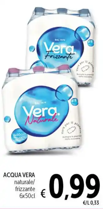 Spazio Conad ACQUA VERA naturale/ frizzante 6x50cl offerta