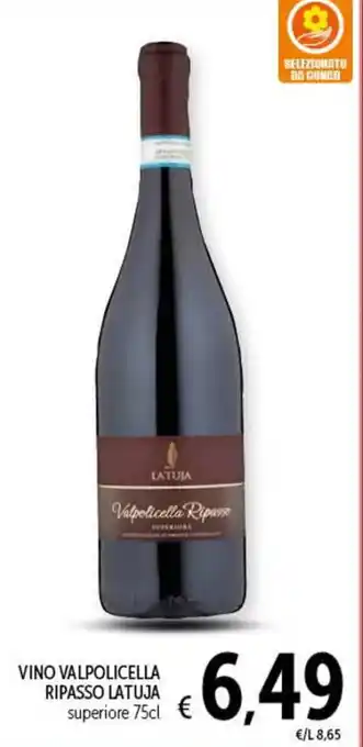 Spazio Conad VINO VALPOLICELLA RIPASSO LATUJA superiore 75cl offerta