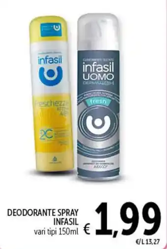 Spazio Conad DEODORANTE SPRAY vari tipi 150ml offerta