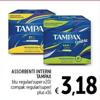 Spazio Conad ASSORBENTI INTERNI TAMPAX offerta