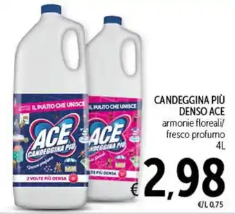 Spazio Conad CANDEGGINA PIÙ DENSO ACE armonie floreali/ fresco profumo 4L offerta
