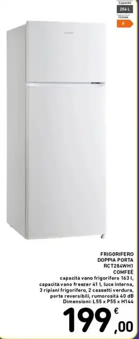 Spazio Conad FRIGORIFERO DOPPIA PORTA RCT284WH1 COMFEE 163 L L55 x P55 x H144 offerta