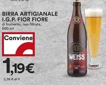 Coop BIRRA ARTIGIANALE I.G.P. FIOR FIORE di frumento, non filtrata, 500 ml offerta