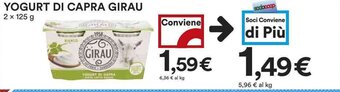 Coop YOGURT DI CAPRA GIRAU 2 x 125 g offerta