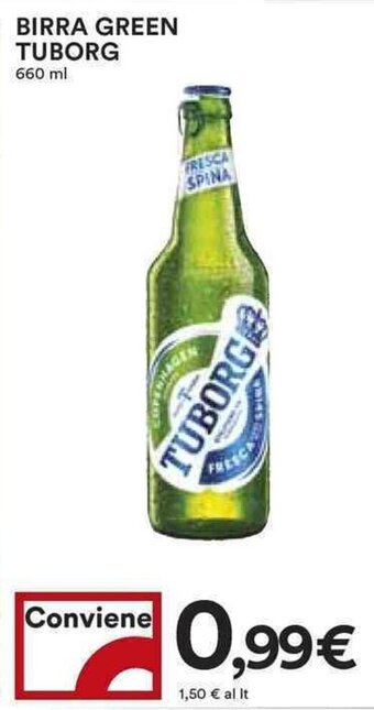 Coop BIRRA GREEN TUBORG 660 ml offerta
