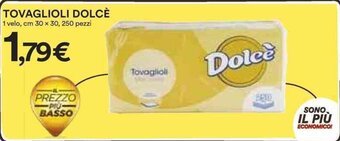 Coop TOVAGLIOLI DOLCÈ 1 velo, cm 30 x 30, 250 pezzi offerta