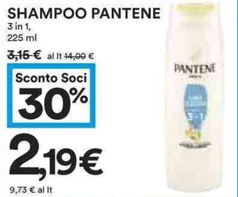 Coop SHAMPOO PANTENE 3 in 1, 225 ml offerta