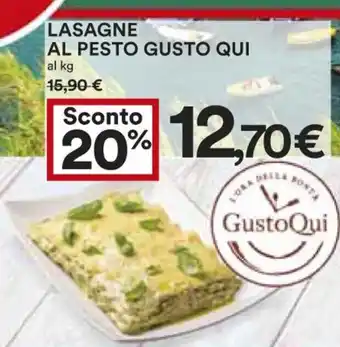 Coop LASAGNE AL PESTO GUSTO QUI al kg offerta