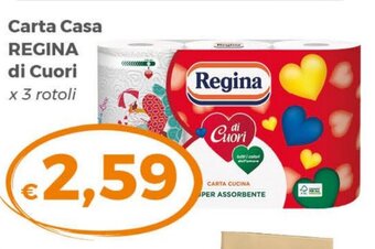 Carta Casa REGINA di Cuori x 3 rotoli