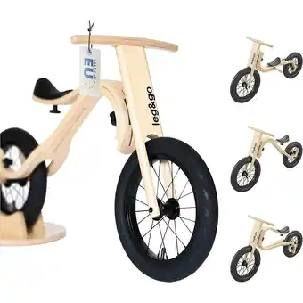 Decathlon Bicicletta di equilibrio in legno leg&go 3-in-1 per bambini e ragazzi offerta