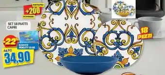 Risparmio Casa SET 18 PIATTI CAPRI offerta