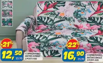 Risparmio Casa COPRIDIVANO ANTIM JUNGLE 3 POSTI ASS offerta