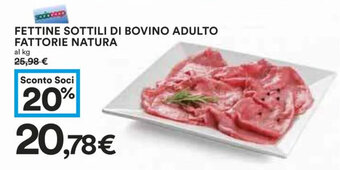 Coop FETTINE SOTTILI DI BOVINO ADULTO FATTORIE NATURA offerta