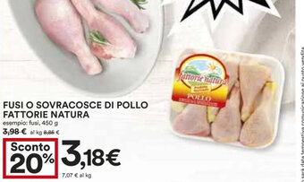 Coop FUSI O SOVRACOSCE DI POLLO FATTORIE NATURA 450 g offerta