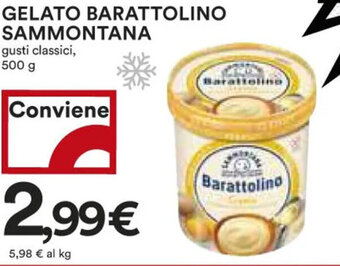 Coop GELATO BARATTOLINO SAMMONTANA 500 g offerta