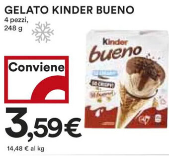 Coop GELATO KINDER BUENO 4 pezzi, 248 g offerta