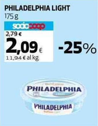 Coop PHILADELPHIA LIGHT 175 g offerta