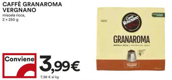 Coop CAFFÈ GRANAROMA VERGNANO miscela ricca, 2 x 250 g offerta