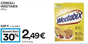 Coop CEREALI WEETABIX 430 g offerta