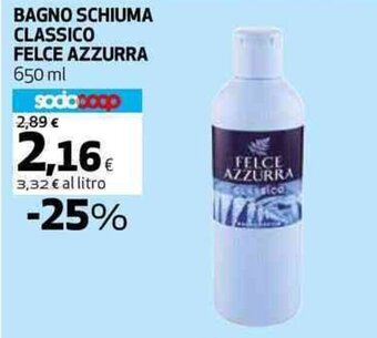 Coop BAGNO SCHIUMA CLASSICO FELCE AZZURRA 650 ml offerta