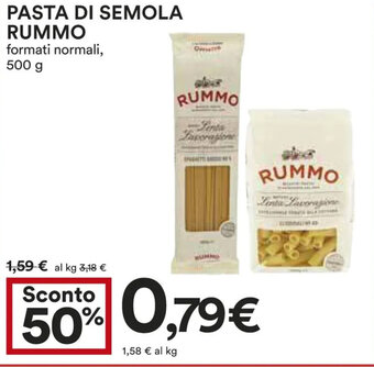 Coop PASTA DI SEMOLA RUMMO formati normali, 500 g offerta