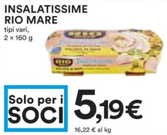 Coop INSALATISSIME RIO MARE 2 x 160 g offerta