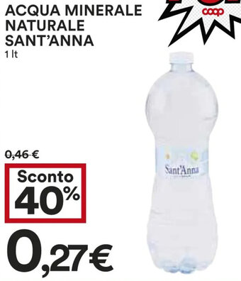 Coop ACQUA MINERALE NATURALE SANT'ANNA 1 It offerta