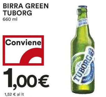 Coop BIRRA GREEN TUBORG 660 ml offerta
