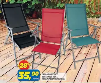 Risparmio Casa SEDIA MYKONOS 55X68X105 TEXT. ROSSA/NERA/TURCHESE offerta