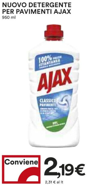 Coop NUOVO DETERGENTE PER PAVIMENTI AJAX 950 ml offerta