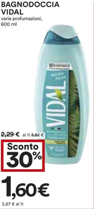 Coop BAGNODOCCIA VIDAL varie profumazioni, 600 ml offerta