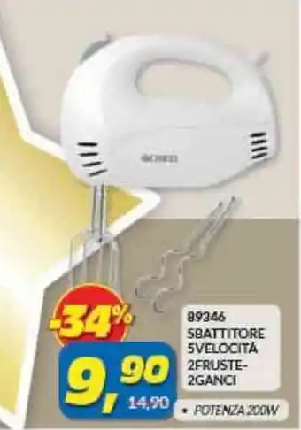 Risparmio Casa CREO 89346 SBATTITORE SVELOCITA 2FRUSTE-2GANCI offerta