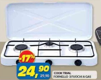 Risparmio Casa COOK TRIAL FORNELLO 3 FUOCHI A GAS offerta