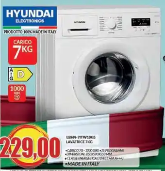 Risparmio Casa HYUNDAI LBHN-7ITW10G5 LAVATRICE 7KG offerta