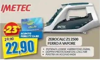 Risparmio Casa IMETEC ZEROCALC Z1 2500 FERRO A VAPORE offerta