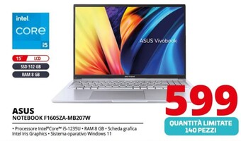 Comet Asus notebook f1605za - mb207w offerta