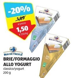 ALDI Roi de trefle - brie/formaggio allo yogurt offerta