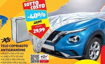ALDI Auto xs telo copriauto antigrandine offerta