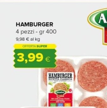 Tigre Amadori hamburger offerta